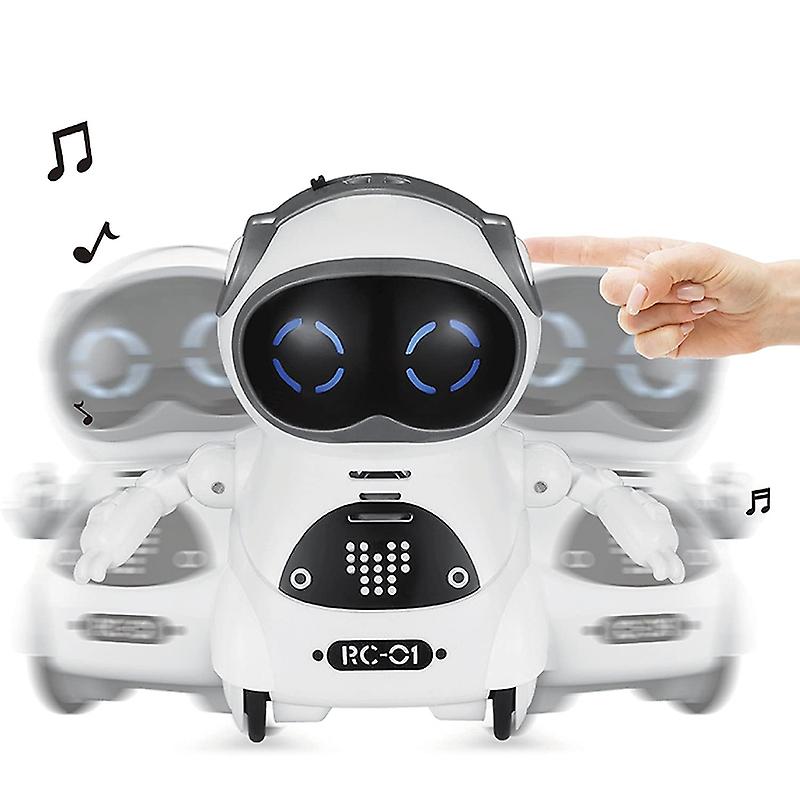Mini robot de buzunar electric multifuncțional cu voce inteligentă cu muzică ușoară Educație timpurie pentru copii
