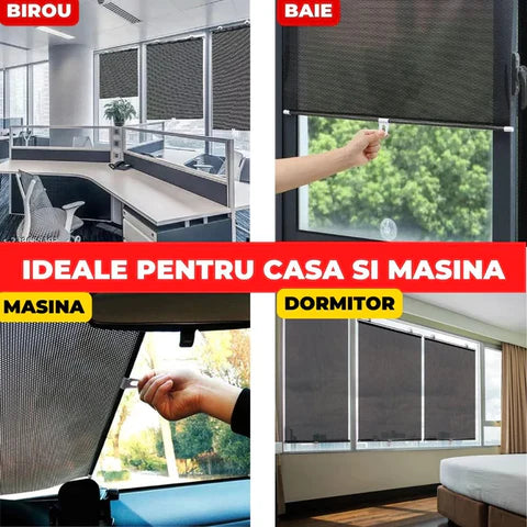 Set 2 Jaluzele cu Ventuză – Ușor de Montat, Perfecte pentru Orice Geam 68 x 125 cm
