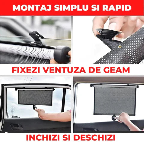 Set 2 Jaluzele cu Ventuză – Ușor de Montat, Perfecte pentru Orice Geam 68 x 125 cm