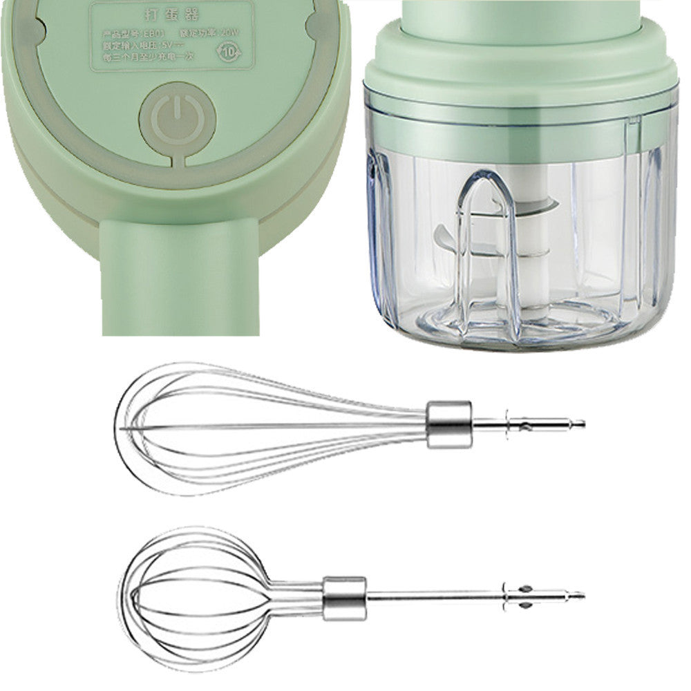 Oferta Speciala!Mini blender electric fără fir cu 3 viteze + Mini tocător electric de bucătărie+Pulverizator pentru ulei/otet 100 ml