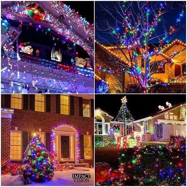 OFERTA PACHET! Instalatie de Craciun, rola 100m, cu 8 Jocuri de lumini led + 1 INSTALATIE CRACIUN 9M