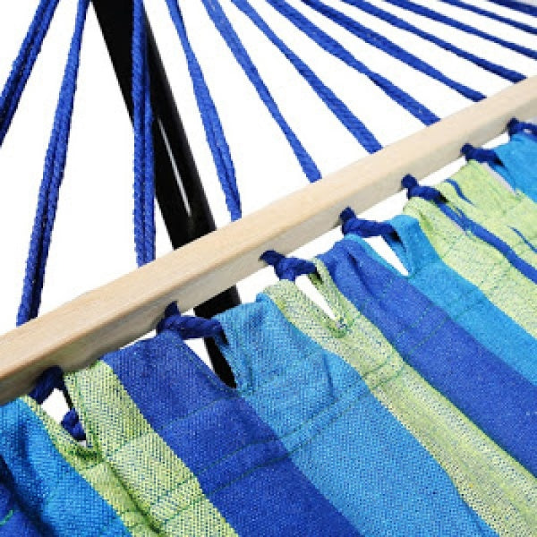 OFERTĂ SPECIALĂ! Hamac Dublu cu Bară din Lemn – Relaxare de Lux la Super Preț!