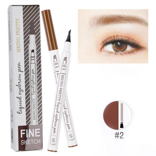 Stilou tatuaj pentru Sprancene cu Efect de Microblading Mengsiman, Rezistent la apa, Fine Sketch