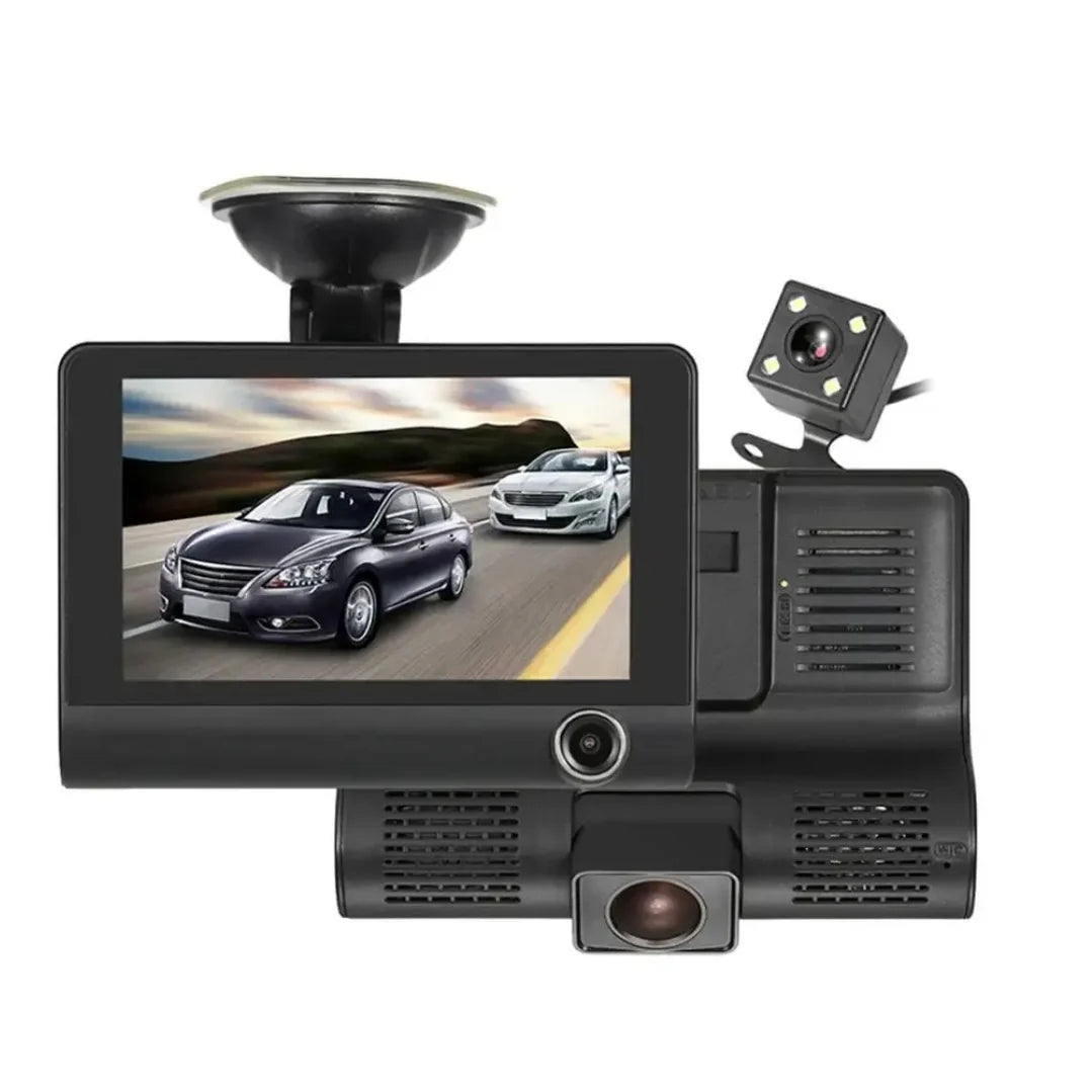 Camera auto tripla cu unghi larg de filmare, senzor G si lentila 6 G