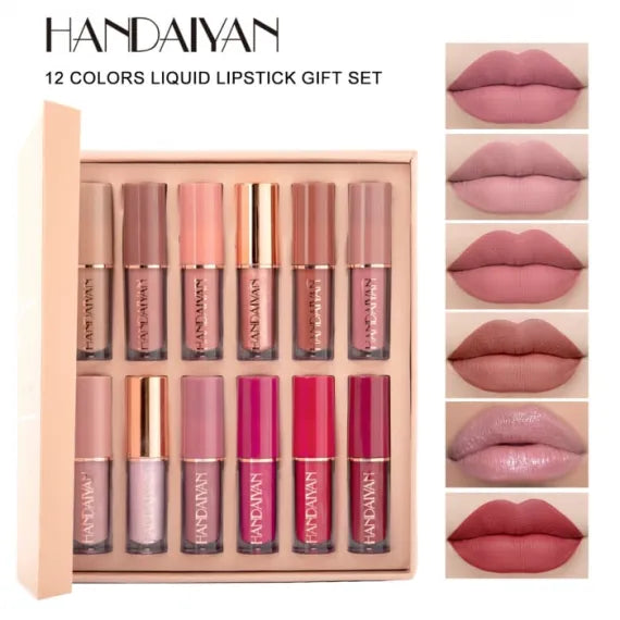 🛍️ Oferta Specială: Set de 12 Rujuri Lichide - Ultra-Mate & Glossy 💄