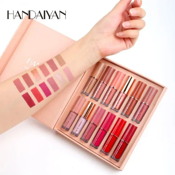 🛍️ Oferta Specială: Set de 12 Rujuri Lichide - Ultra-Mate & Glossy 💄