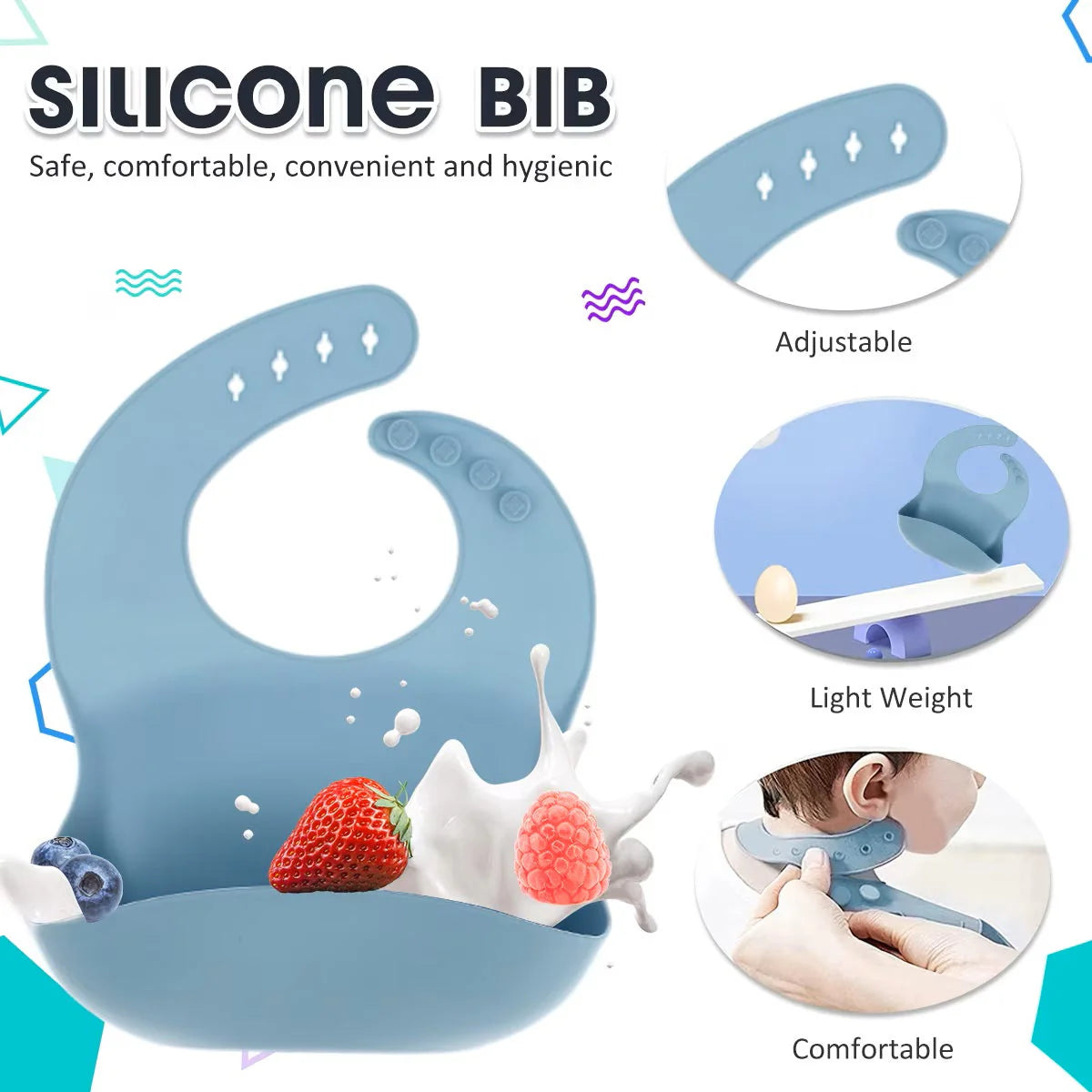 Set 5 piese diversificare bebelusi,termorezistente, silicon, fara BPA, pliabile, usor de curatat