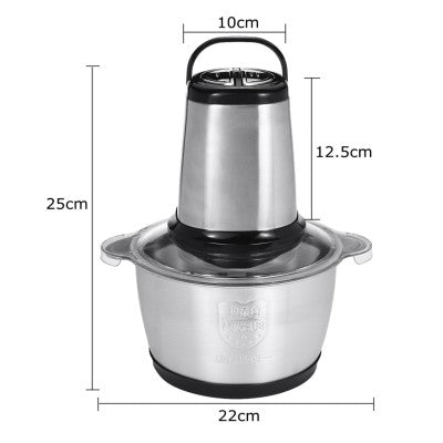 Tocator electric universal, maruntitor cu 4 lame, inox