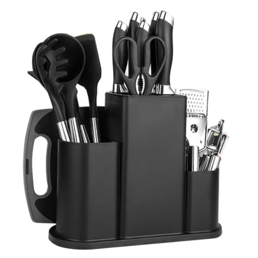 Set de Ustensile de Bucătărie Premium 20 Piese Complete, Ergonomice și Durabile pentru Gătit și Servit