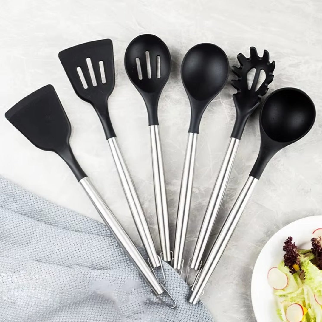 Set de Ustensile de Bucătărie Premium 20 Piese Complete, Ergonomice și Durabile pentru Gătit și Servit