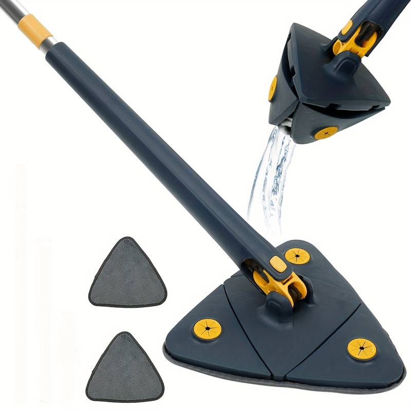 Mop cu cap triunghiular + 2 rezerve incluse, reglabil, rotire 360 grade