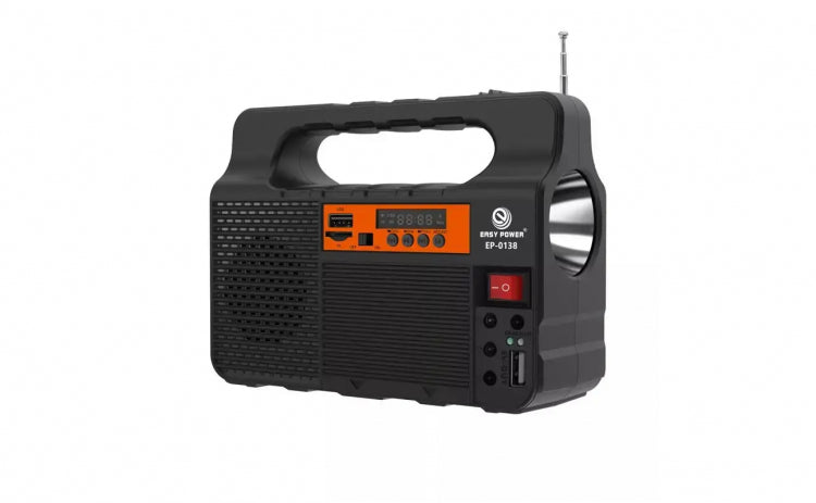 Kit Solar cu panou voltaic, Lanterna LED Radio FM USB 3 Becuri