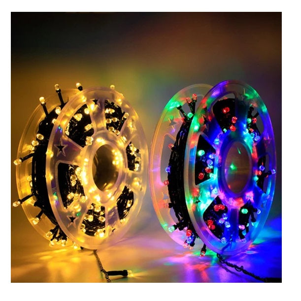 OFERTA PACHET! Instalatie de Craciun, rola 100m, cu 8 Jocuri de lumini led + 1 INSTALATIE CRACIUN 9M