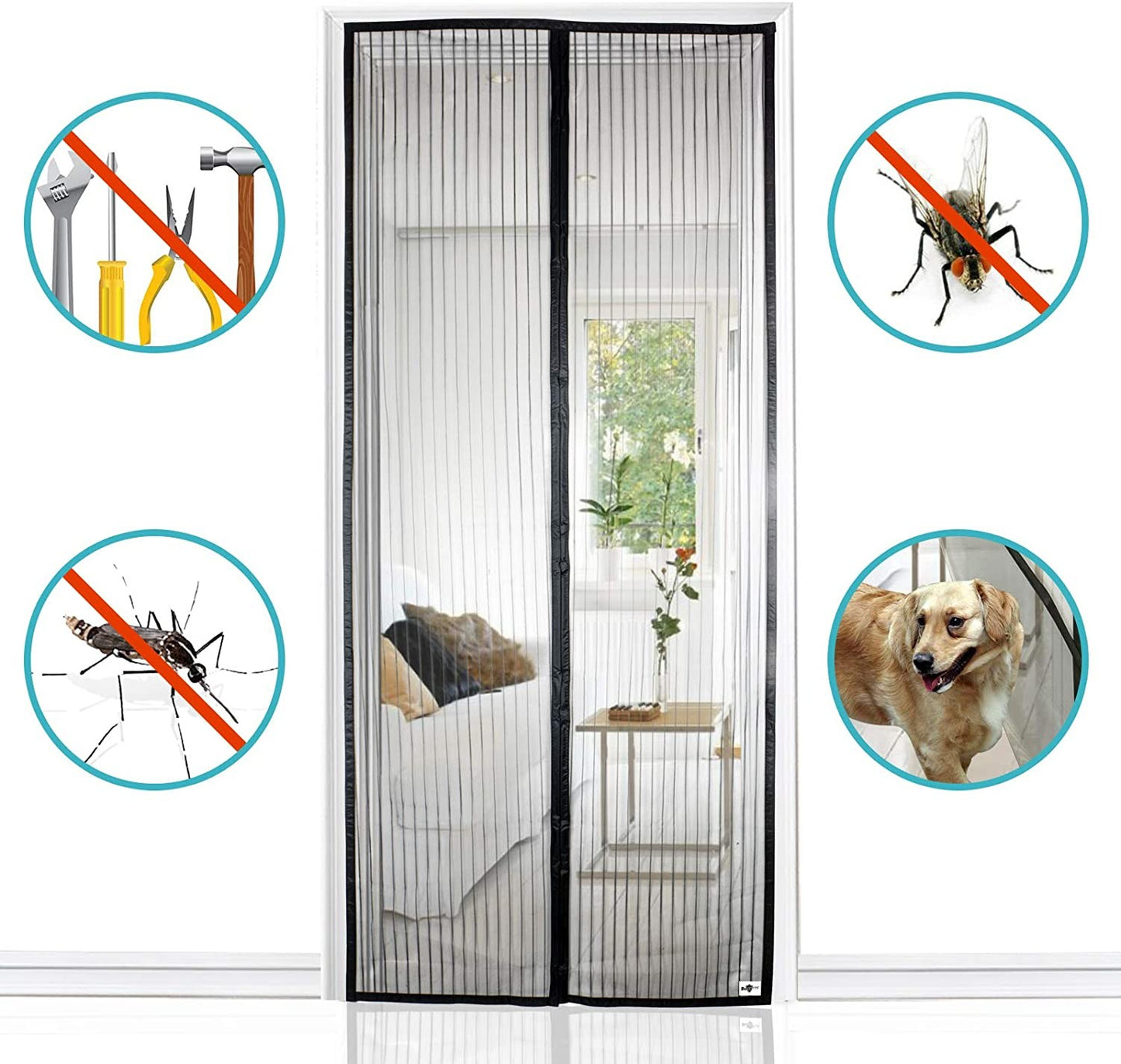 1 + 1 GRATIS - Perdea Cu Magneti Anti Insecte Magic Mesh