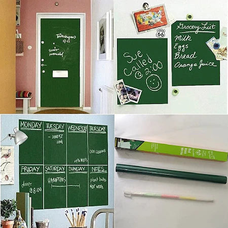 Tabla Scolara Verde sub Forma de Autocolant pentru Scris cu Markerul - 2 m x 60 cm