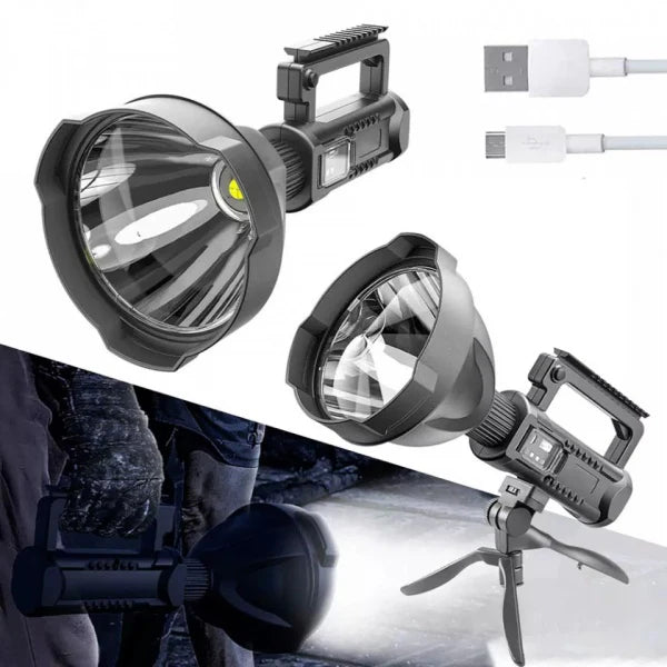 LANTERNA LED, REINCARCABILA, FUNCTIE POWERBANK, 4 MODURI ILUMINARE, TREPIED CADOU
