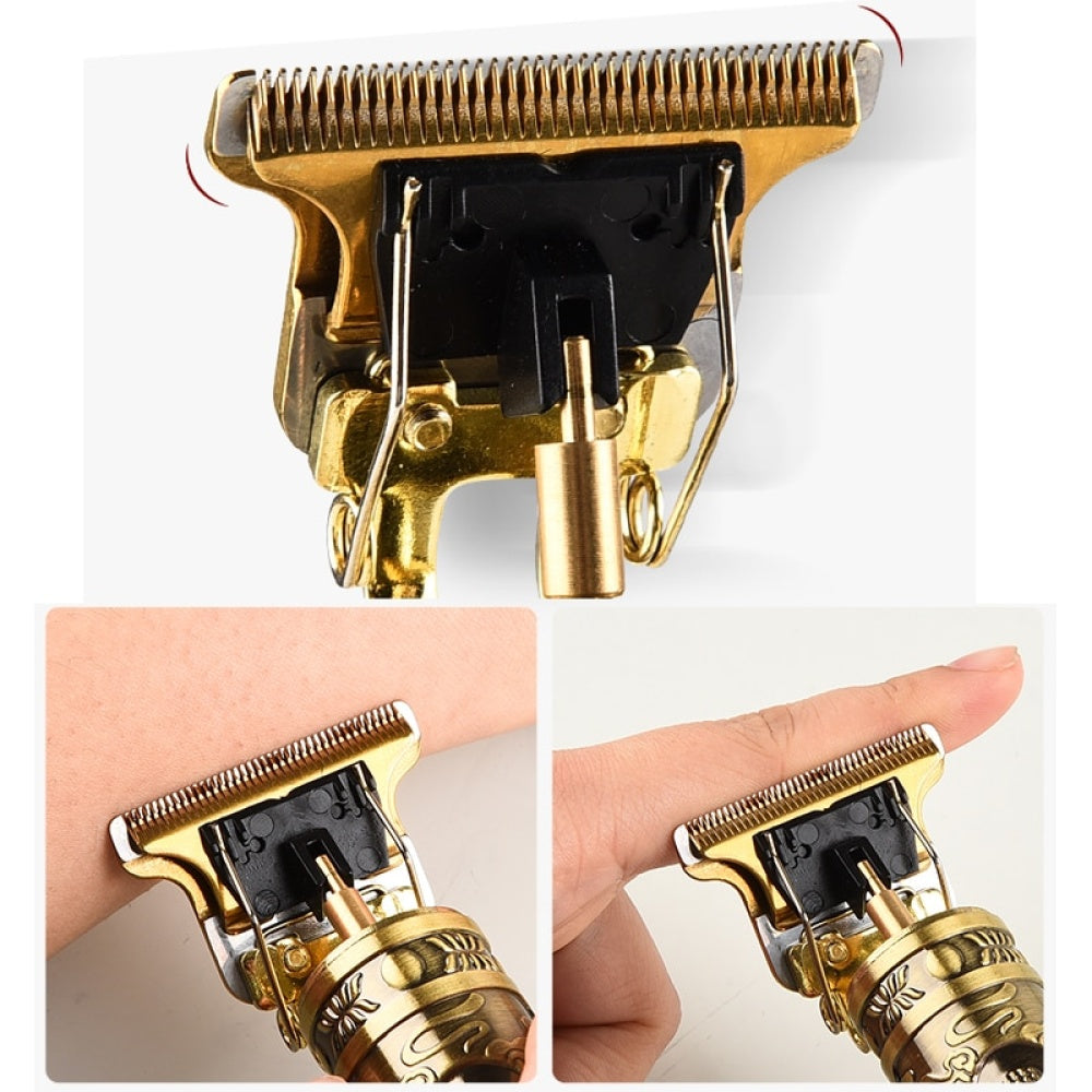 SUPER OFERTA!!!Aparat de tuns profesional ornamentat + CADOU Lanterna led de buzunar cu agatatoare de chei si suport ajustabil