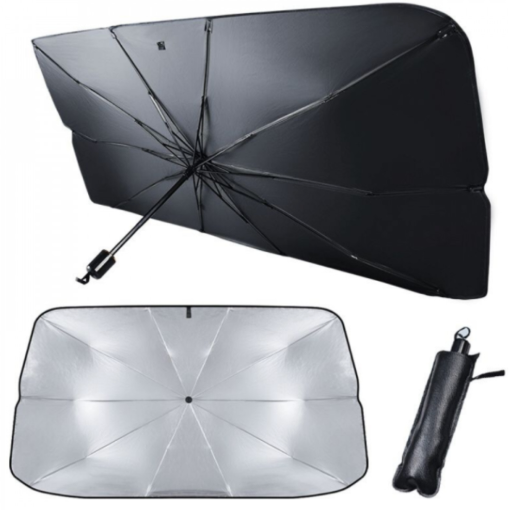 Set parasolar auto pliabil tip umbrela+aeroterma auto